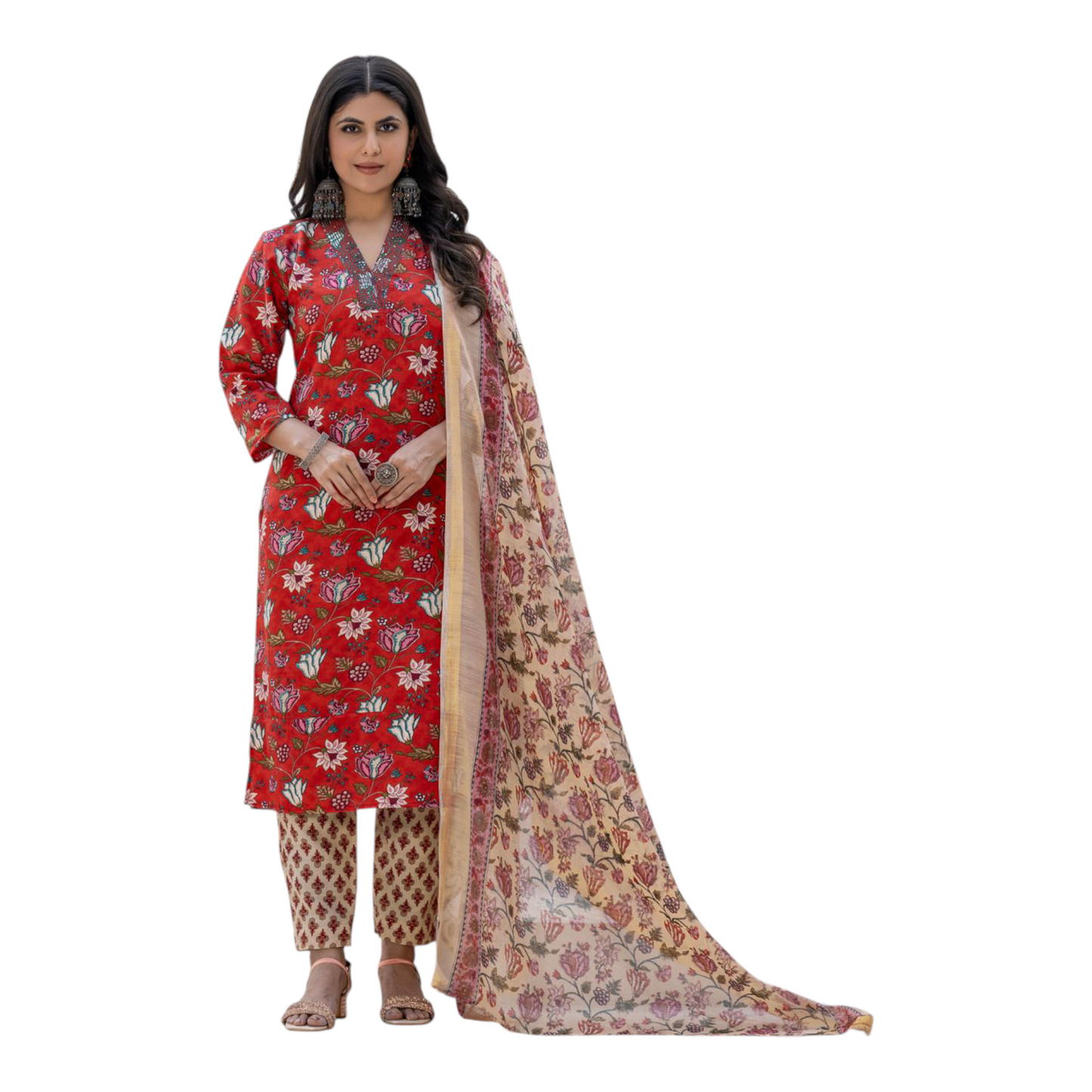 Fully Stiched Rayon Kurti Pant Dupatta