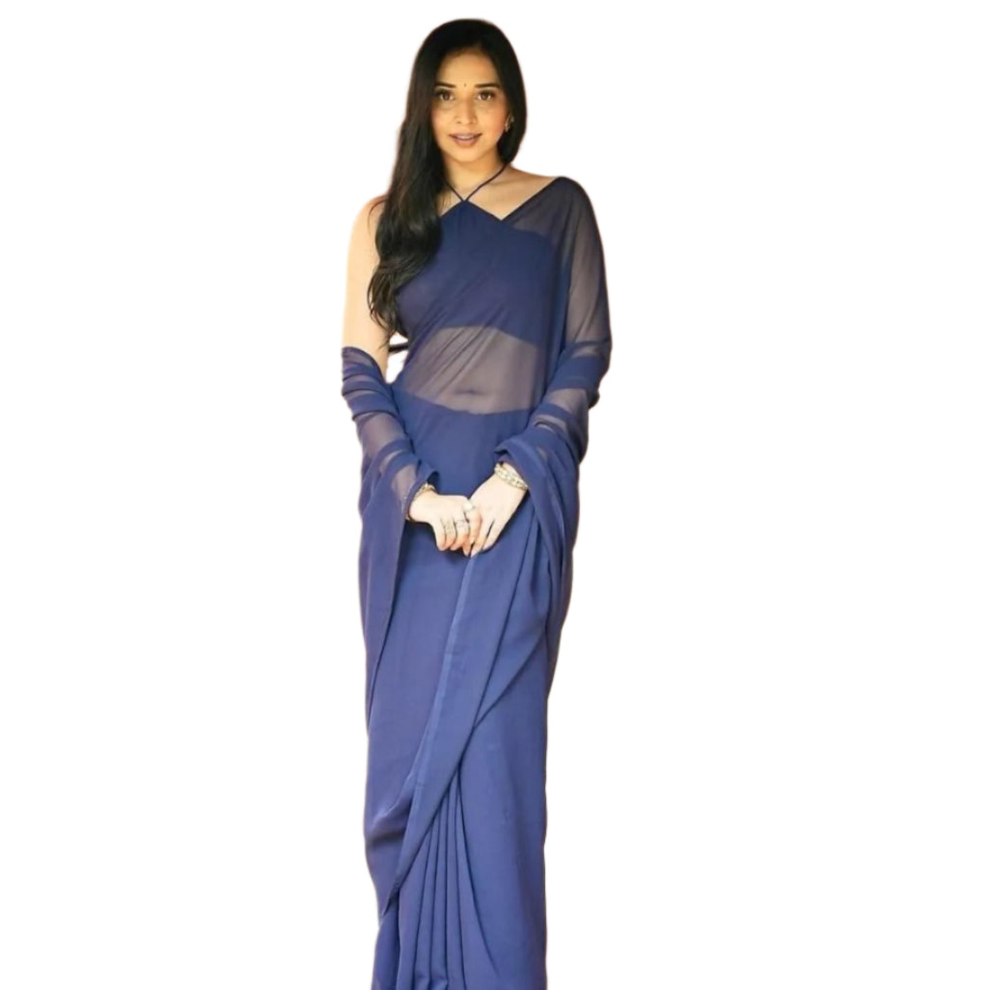 1 Min Ready To Wear Saree *BLOOMING GEORGETTE SAREE*