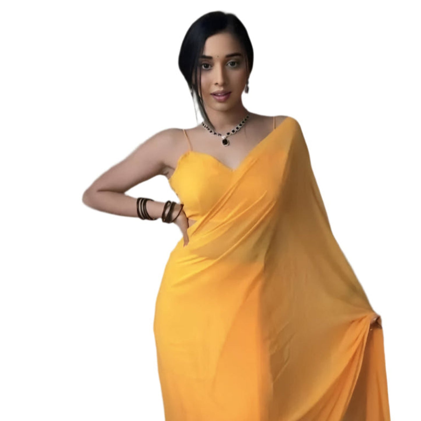 1 Min Ready To Wear Saree *BLOOMING GEORGETTE SAREE*