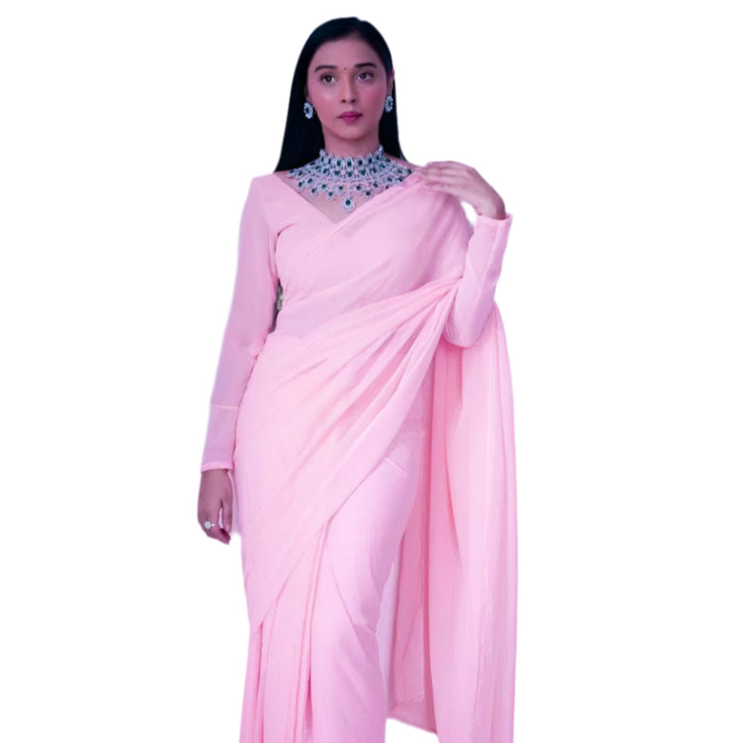1 Min Ready To Wear Saree *BLOOMING GEORGETTE SAREE*