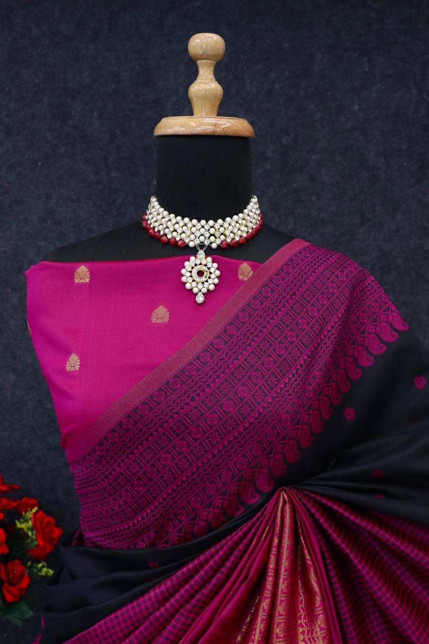 Kalyani cotton with gold jari silk saree