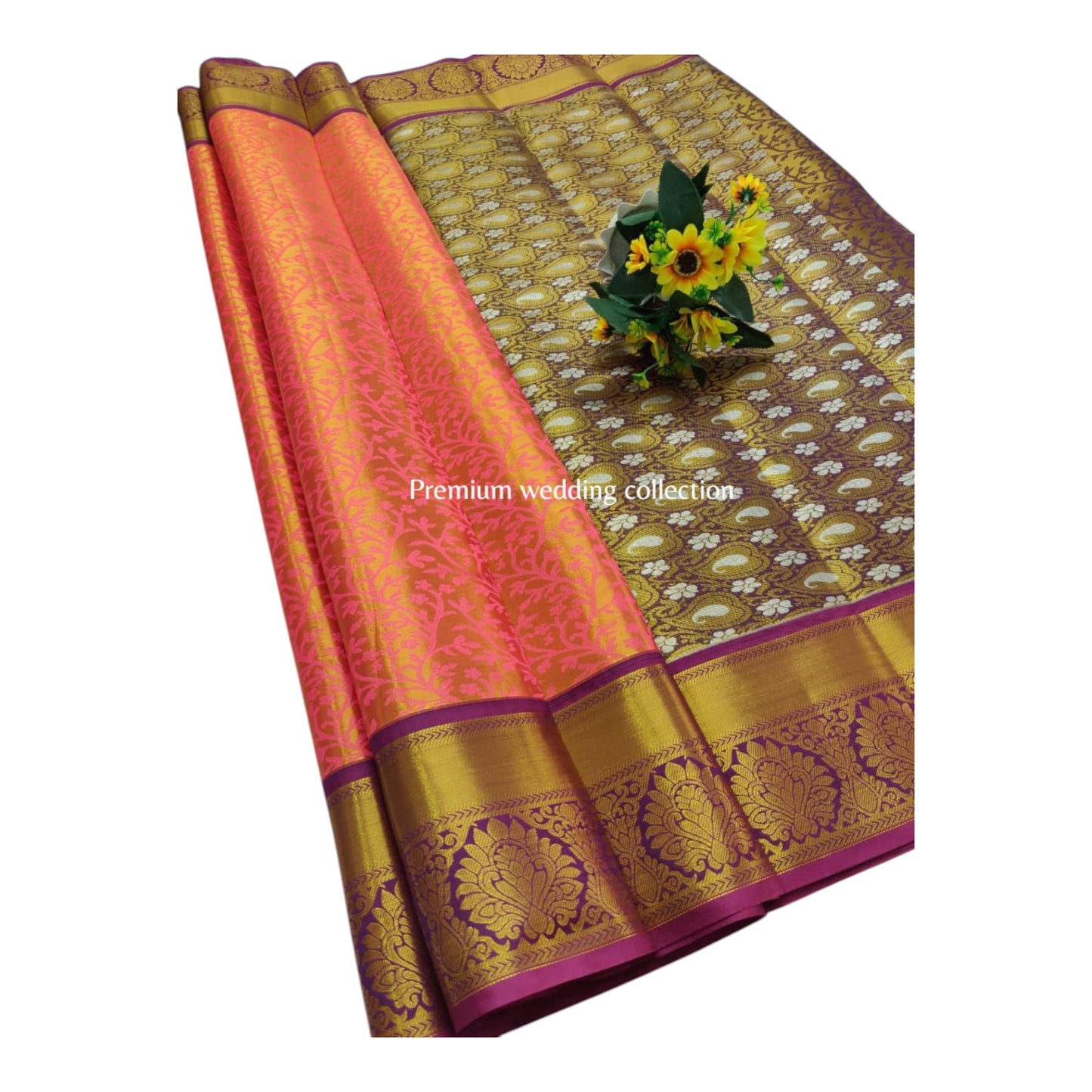 POOMBAVAI- SHINING TISSUE SILK SAREE