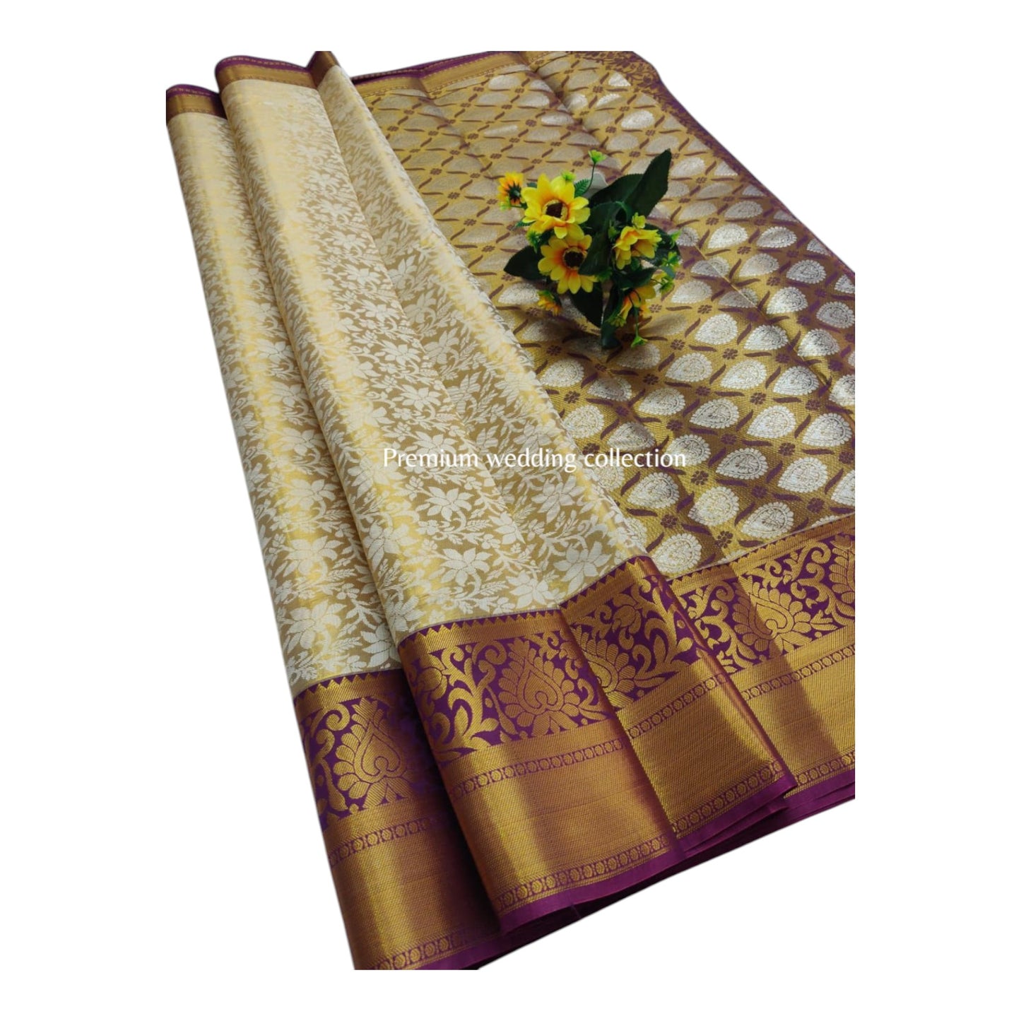 POOMBAVAI- SHINING TISSUE SILK SAREE