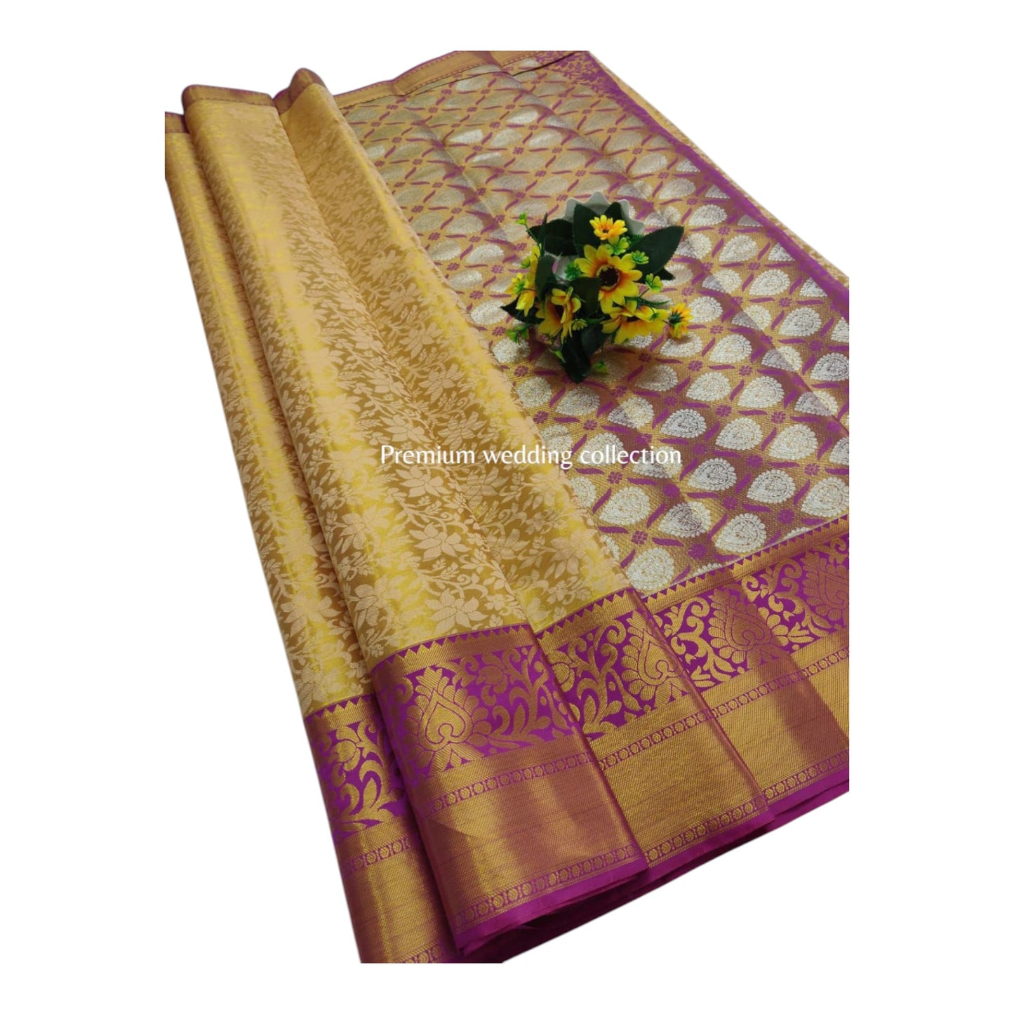 POOMBAVAI- SHINING TISSUE SILK SAREE