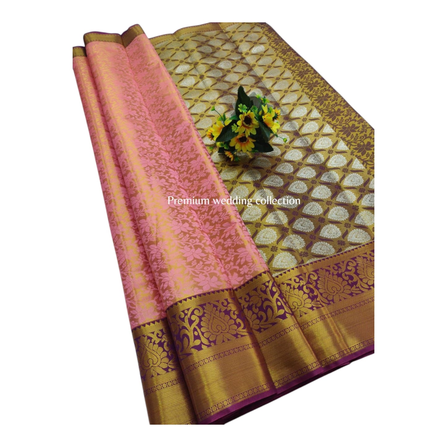 POOMBAVAI- SHINING TISSUE SILK SAREE
