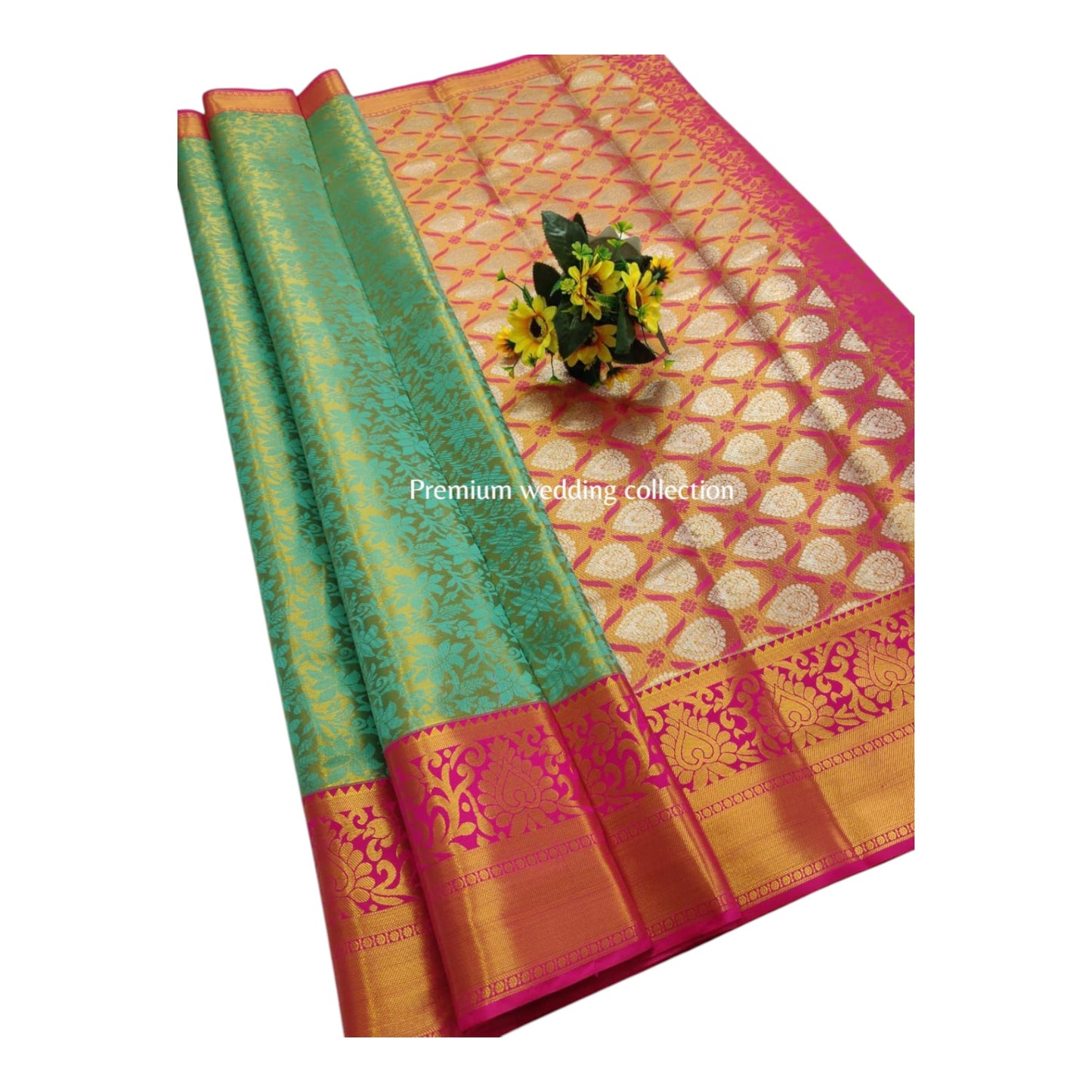POOMBAVAI- SHINING TISSUE SILK SAREE