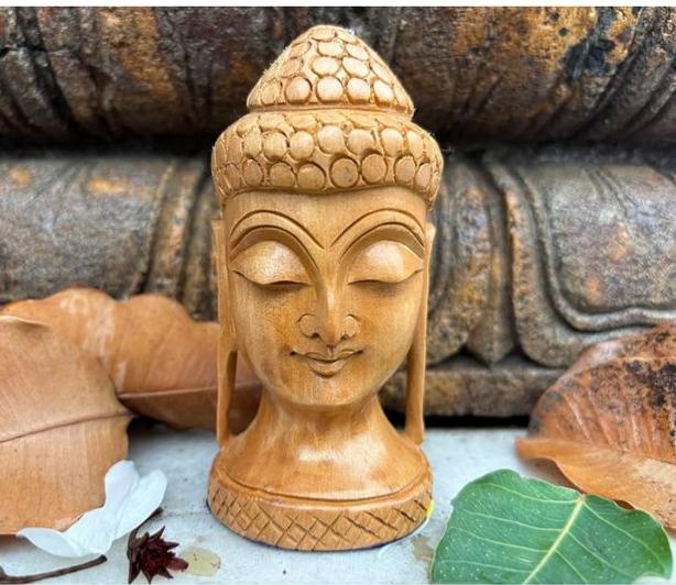 Hand Crafted Buddha head Showpiece
