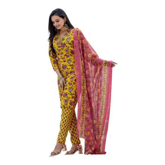 Fully Stiched Rayon Kurti Pant Dupatta