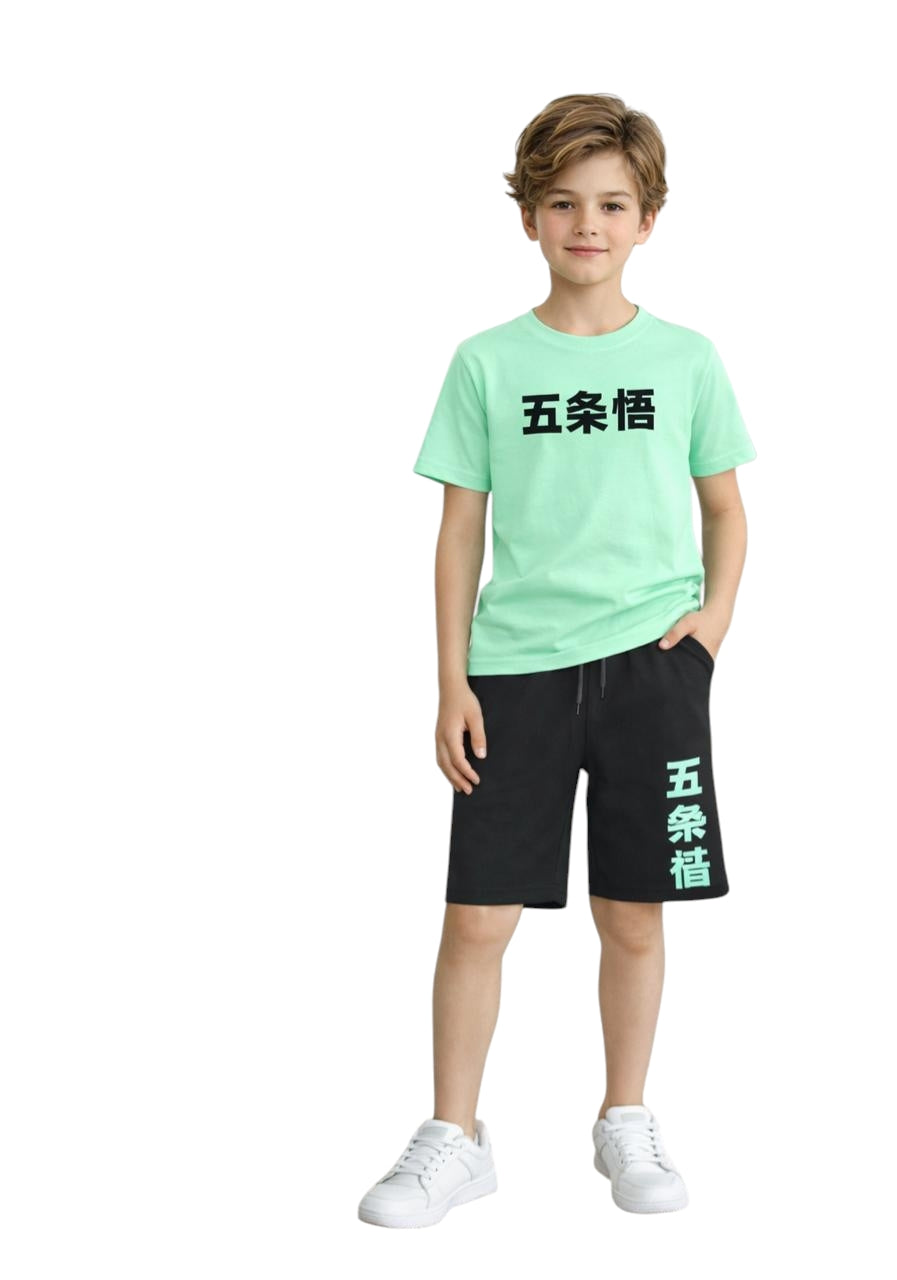 Boys Graphic Co-ord Set (T-Shirt + Shorts)