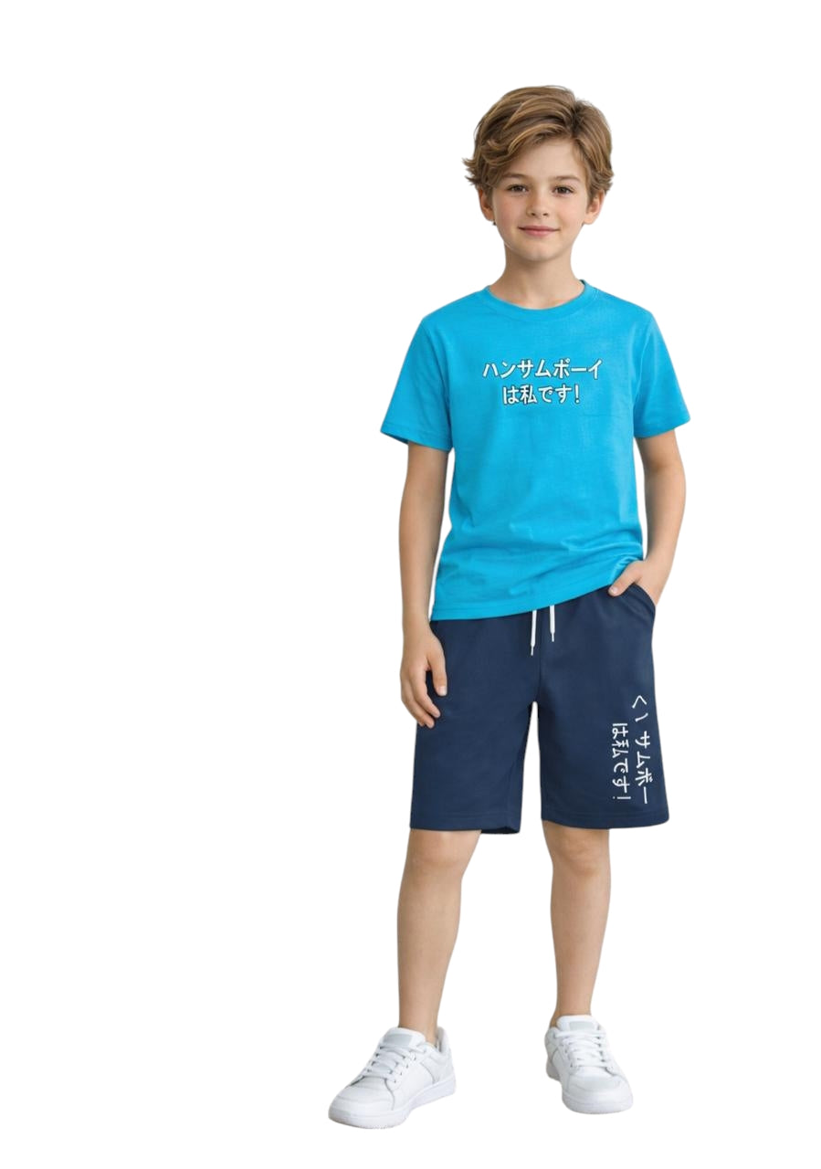 Boys Graphic Co-ord Set (T-Shirt + Shorts)