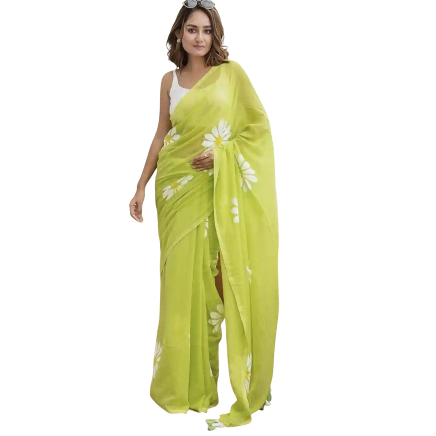 Linen sarees with tassels