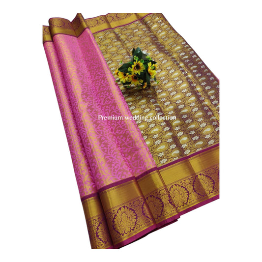 POOMBAVAI- SHINING TISSUE SILK SAREE
