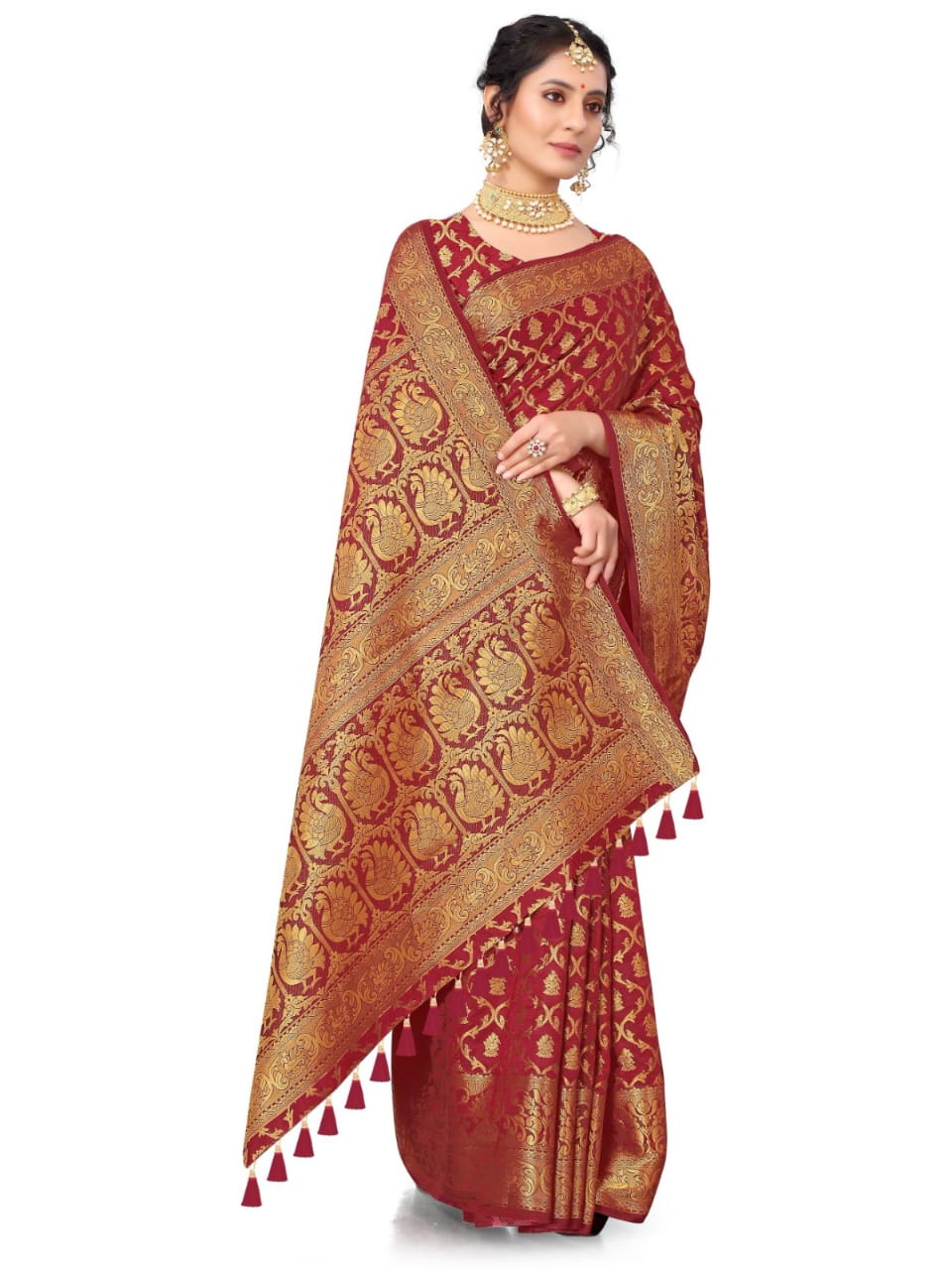 Self Design Patola Cotton Silk Sarees