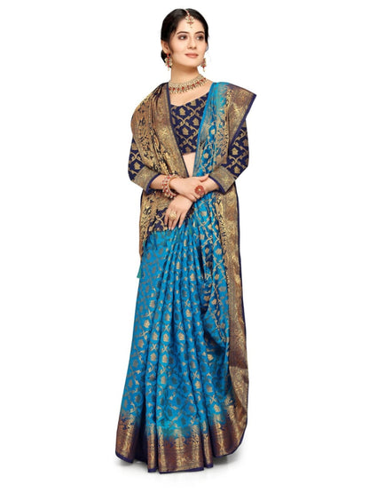 Self Design Patola Cotton Silk Sarees