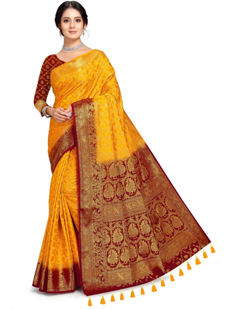 Self Design Patola Cotton Silk Sarees