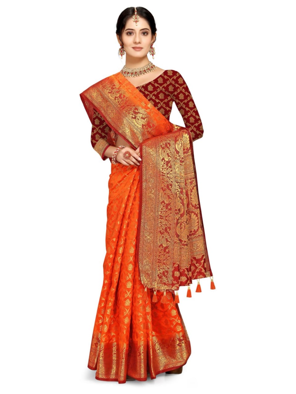 Self Design Patola Cotton Silk Sarees