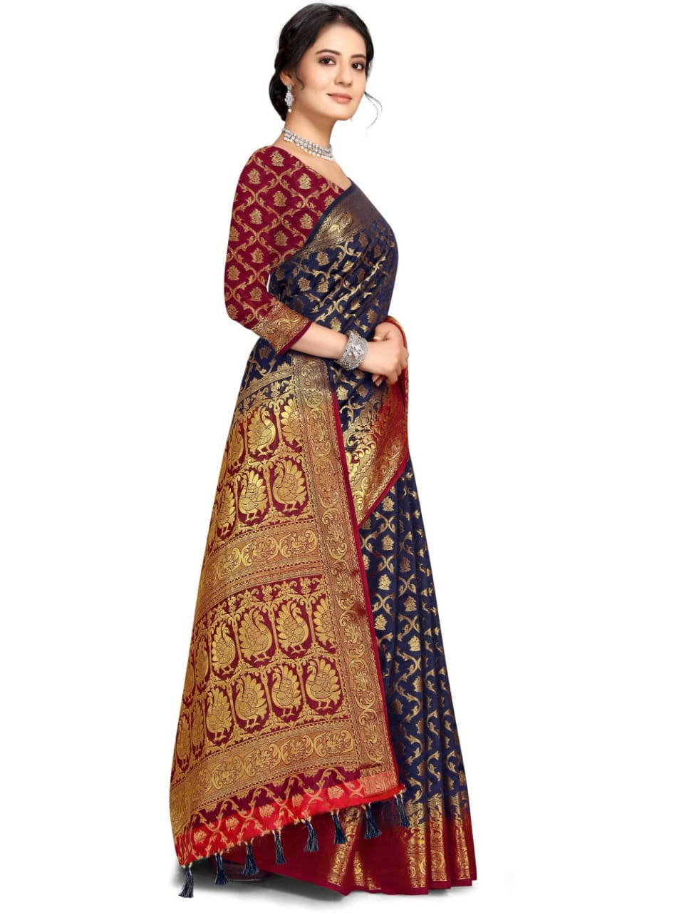 Self Design Patola Cotton Silk Sarees