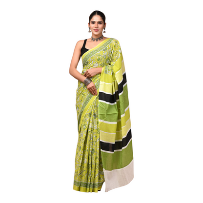 Cotton mulmul sarees with Blouse piece