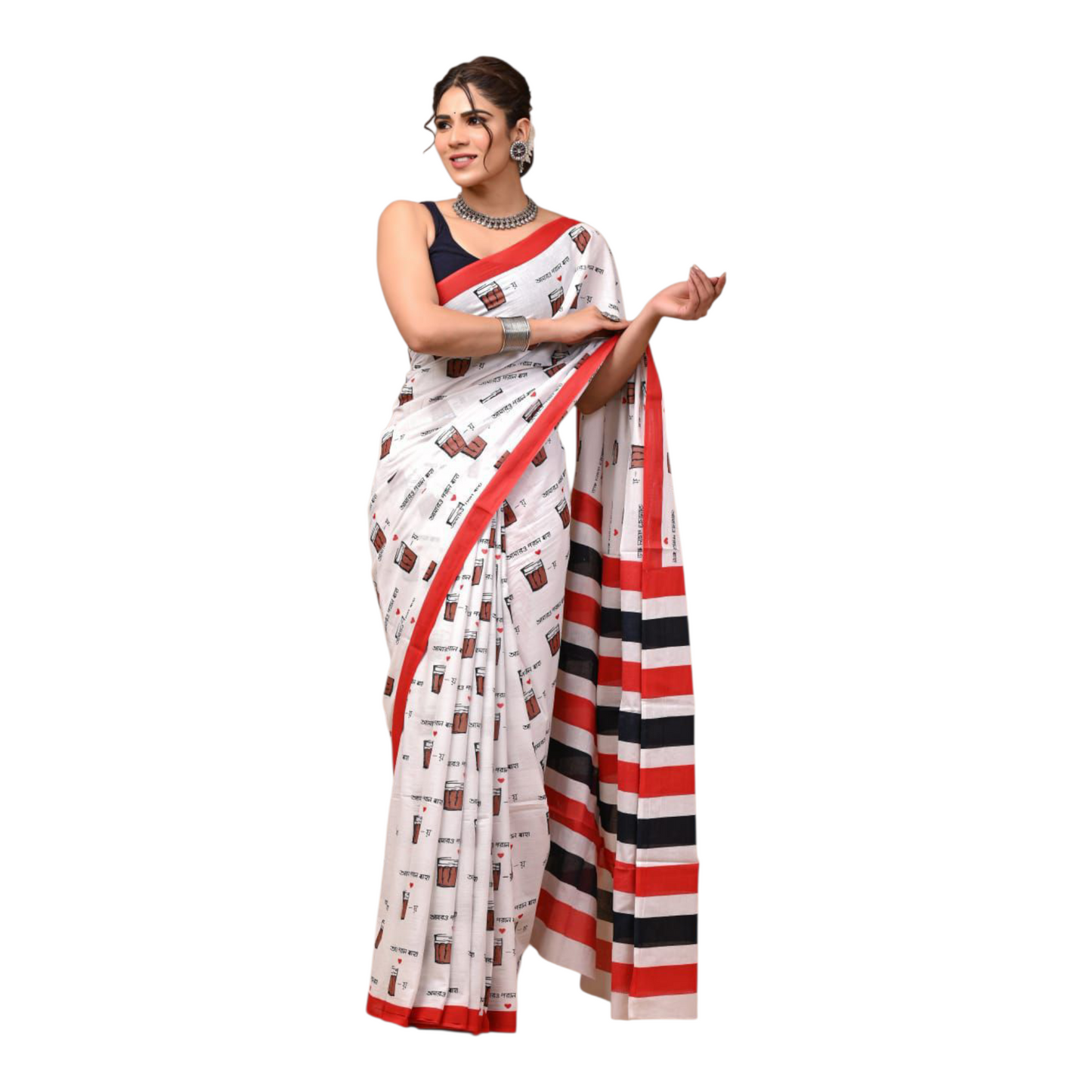 Cotton mulmul sarees with Blouse piece