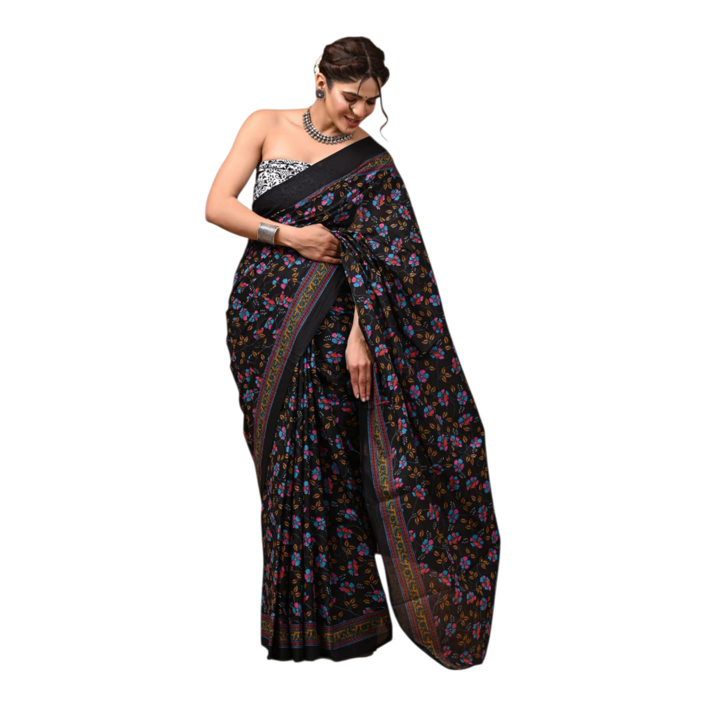 Cotton mulmul sarees with Blouse piece