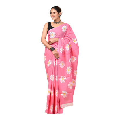 Cotton mulmul sarees with Blouse piece