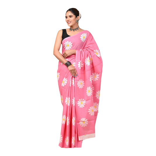 Cotton mulmul sarees with Blouse piece