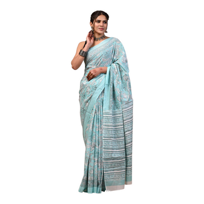 Cotton mulmul sarees with Blouse piece