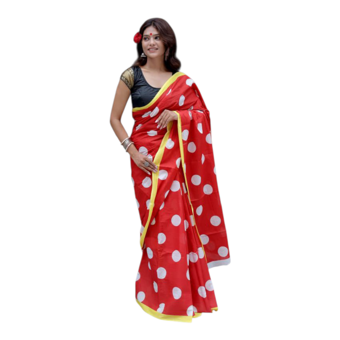 Cotton mulmul sarees with Blouse piece