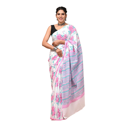 Cotton mulmul sarees with Blouse piece