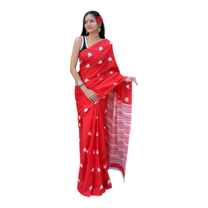 Cotton mulmul sarees with Blouse piece