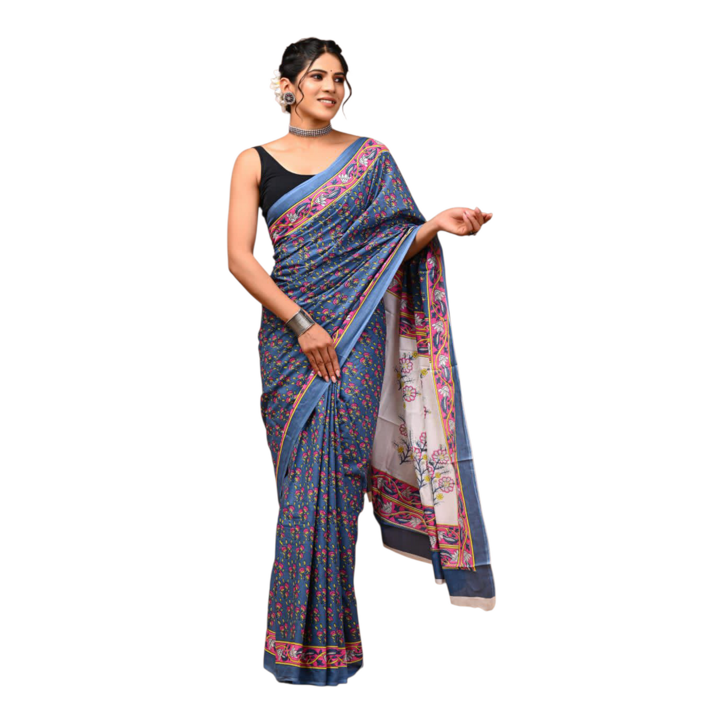 Cotton mulmul sarees with Blouse piece