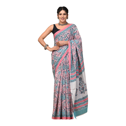 Cotton mulmul sarees with Blouse piece