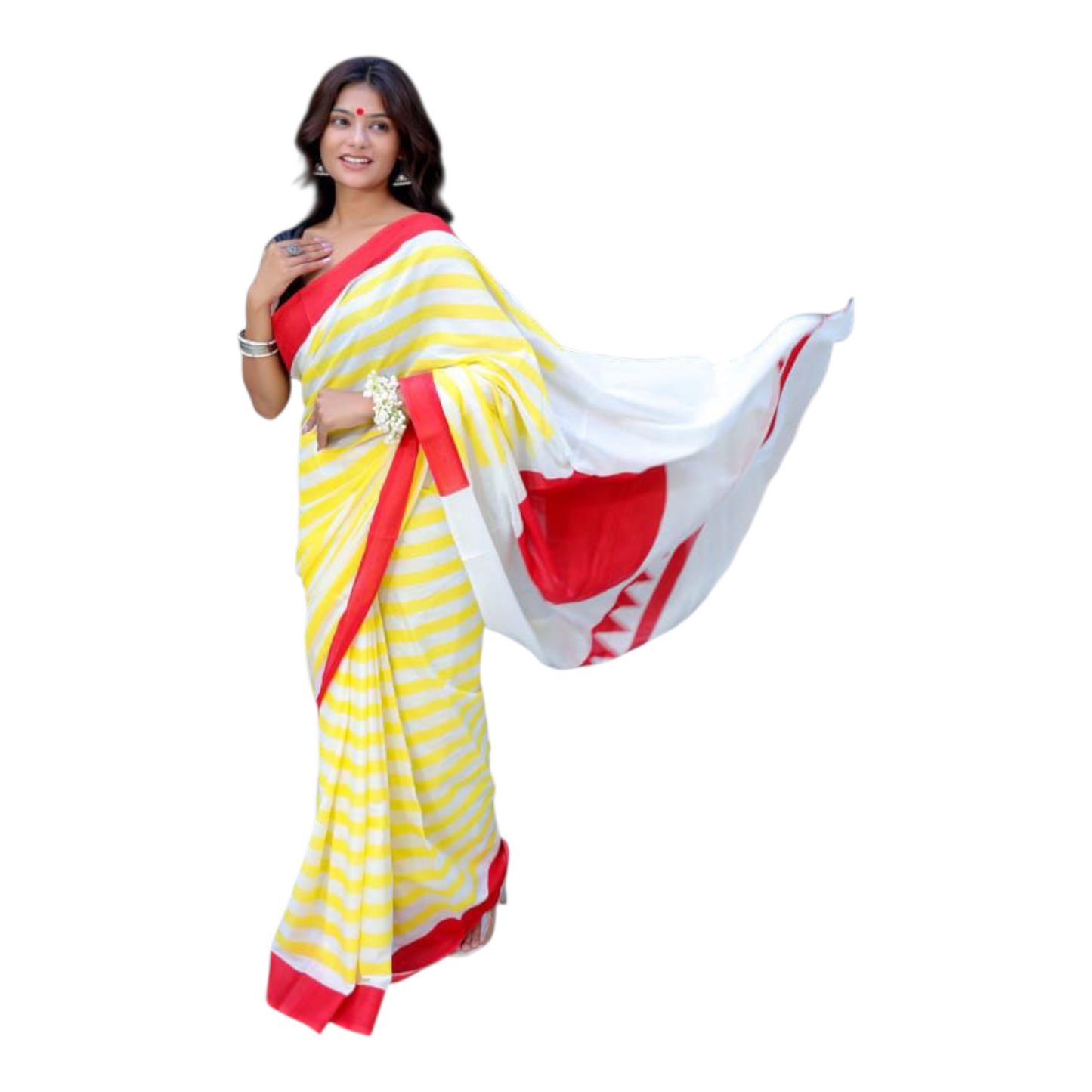 Cotton mulmul sarees with Blouse piece