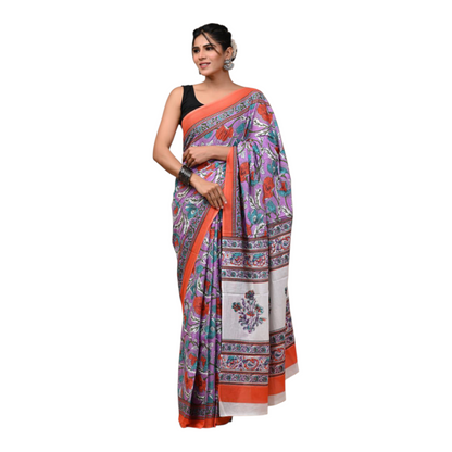 Cotton mulmul sarees with Blouse piece