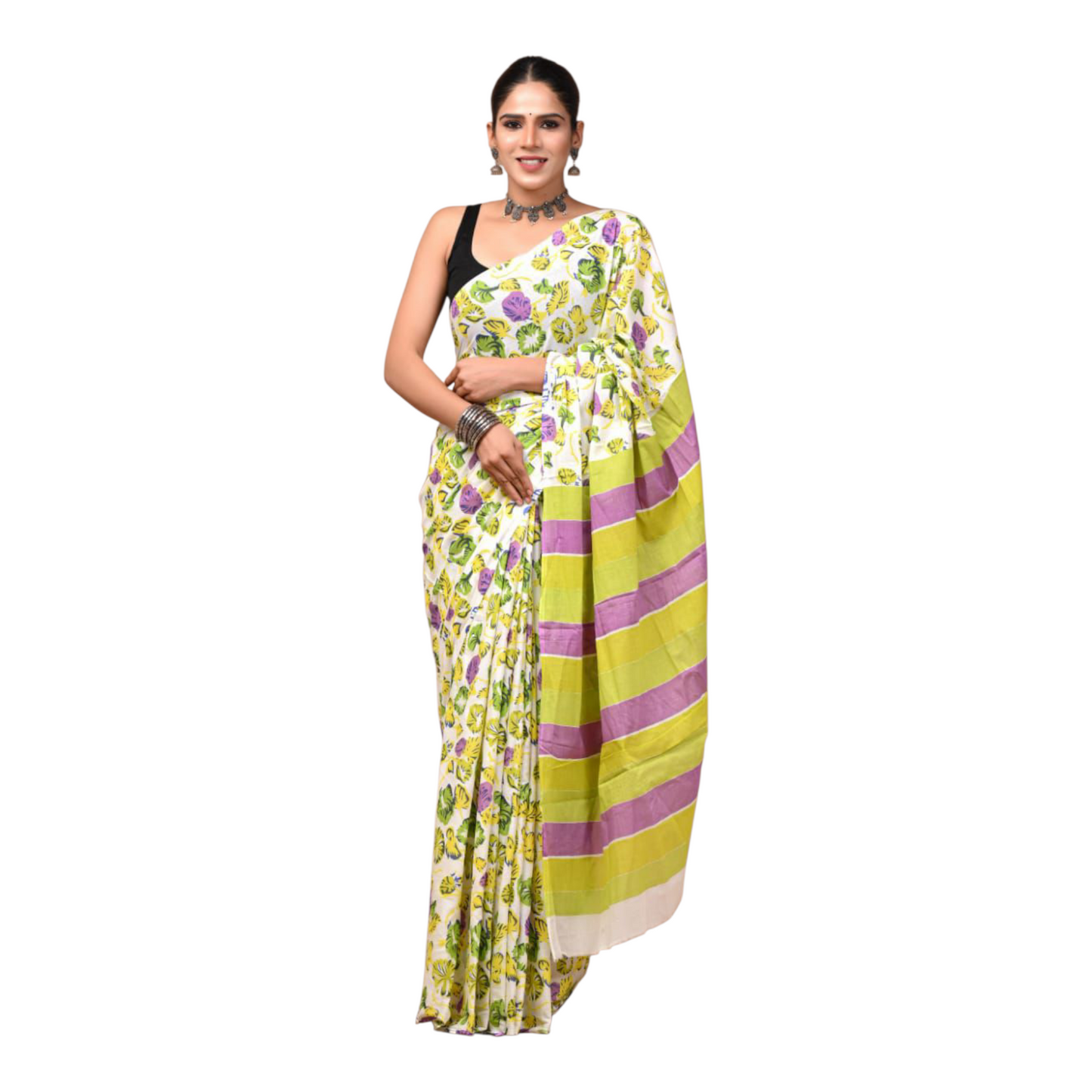 Cotton mulmul sarees with Blouse piece