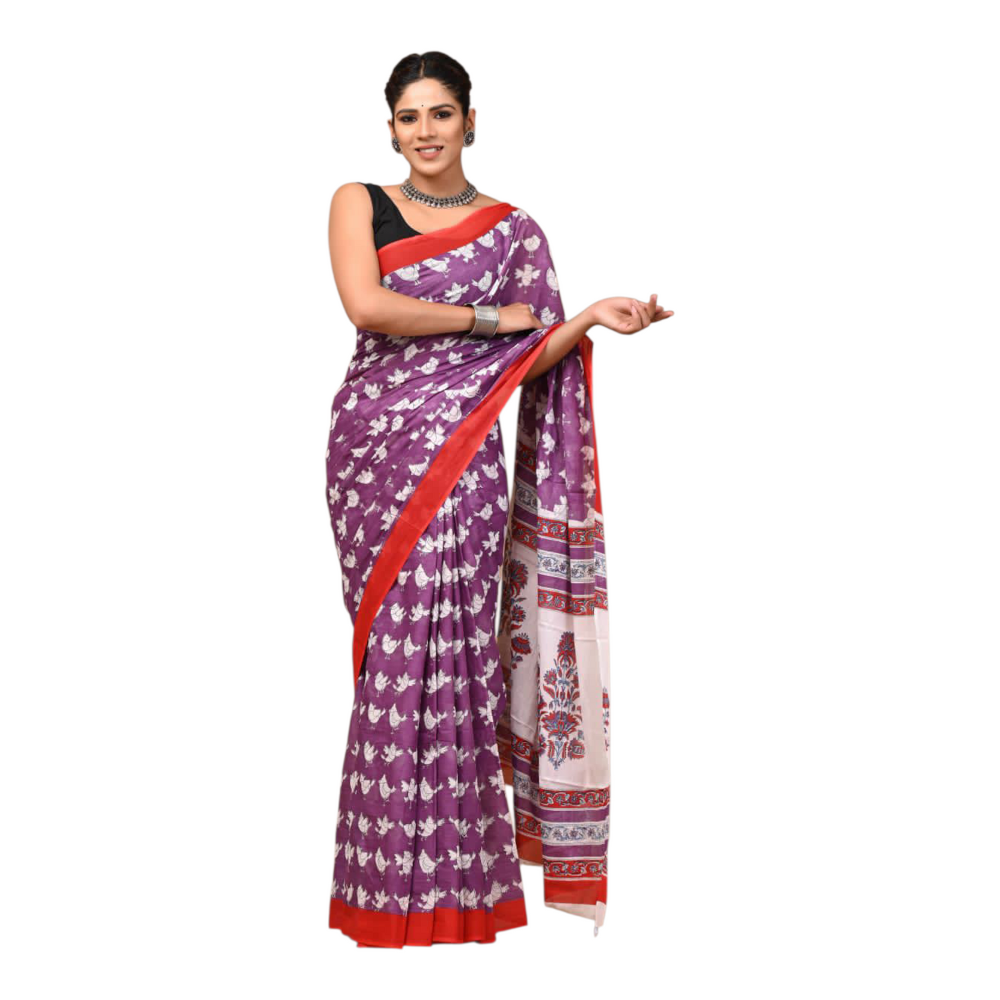 Cotton mulmul sarees with Blouse piece
