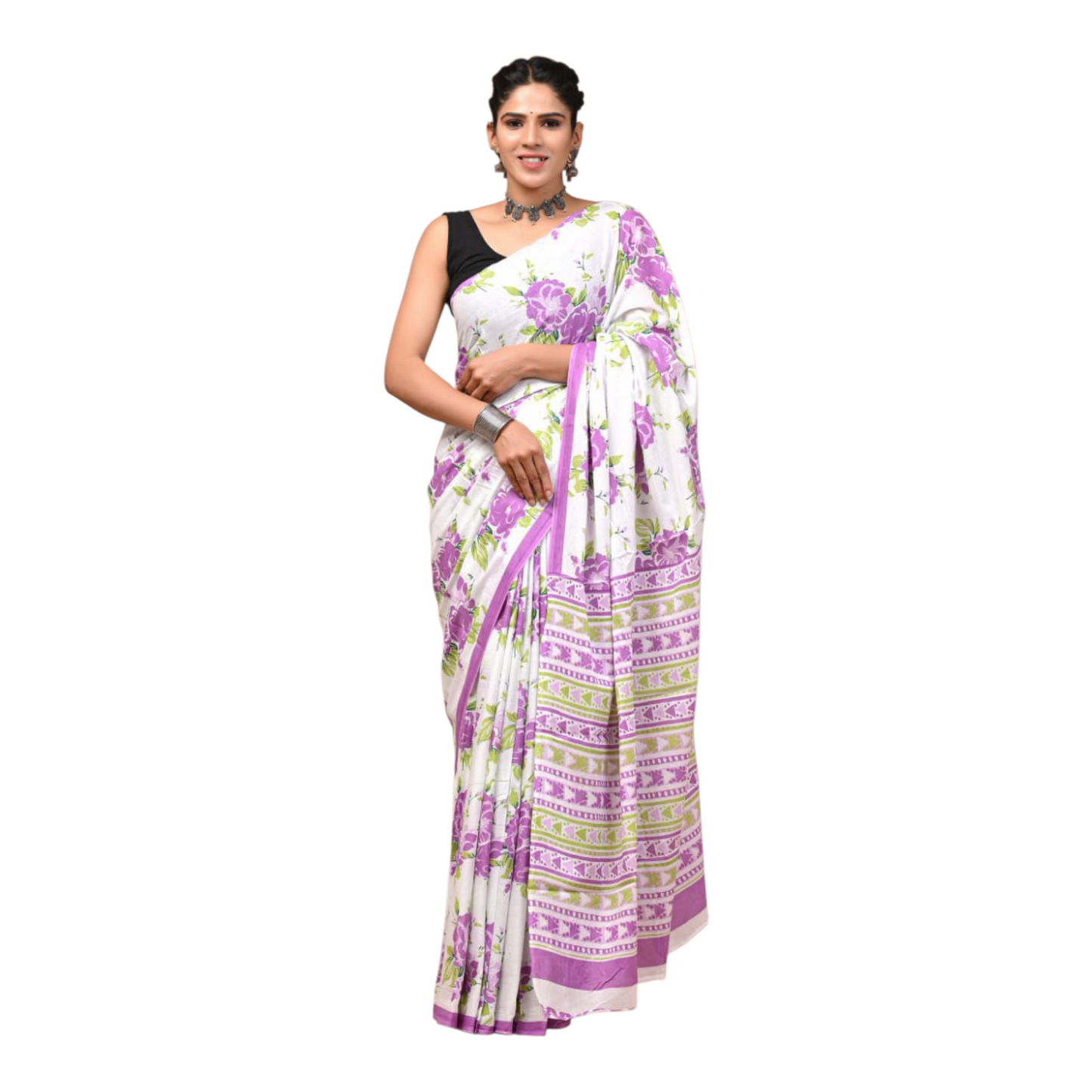 Cotton mulmul sarees with Blouse piece