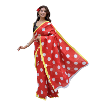 Cotton mulmul sarees with Blouse piece