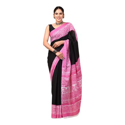 Cotton mulmul sarees with Blouse piece