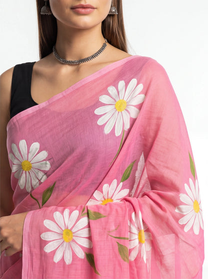 Cotton mulmul sarees with Blouse piece