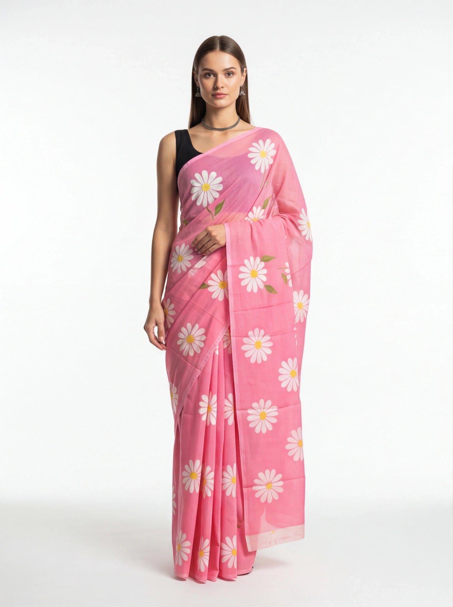 Cotton mulmul sarees with Blouse piece