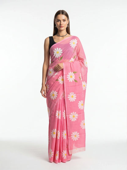 Cotton mulmul sarees with Blouse piece