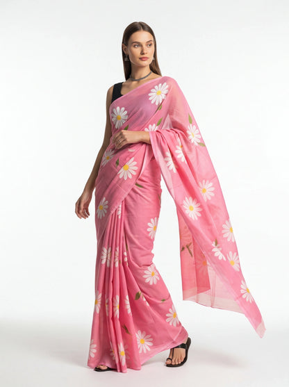 Cotton mulmul sarees with Blouse piece